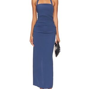 Lioness Strapless Blue Maxi Dress